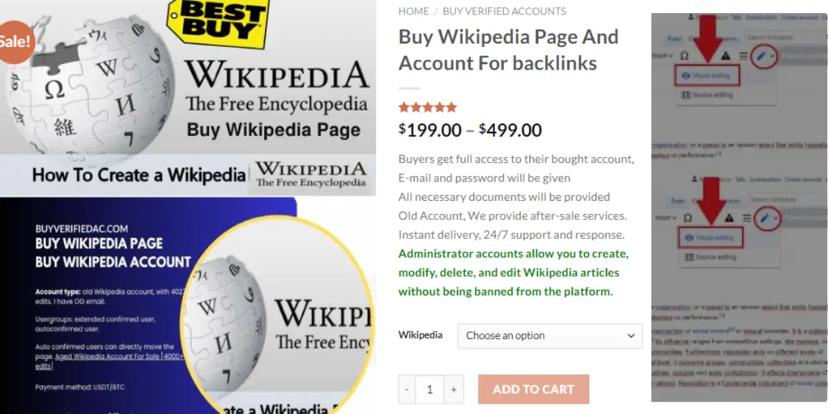 Buy a Wikipedia Page